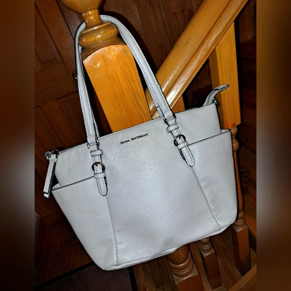 Dana Buchman (Cream) Faux Leather Shoulder Bag
